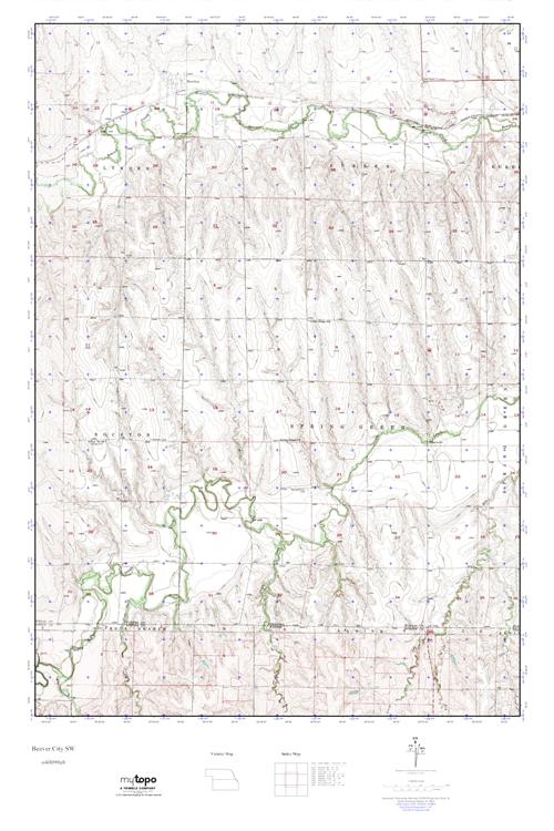 MyTopo Beaver City SW, Nebraska USGS Quad Topo Map