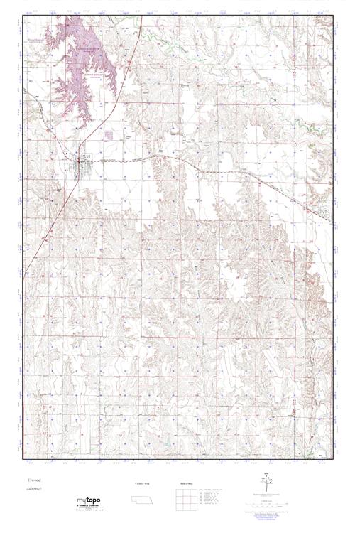 MyTopo Elwood, Nebraska USGS Quad Topo Map