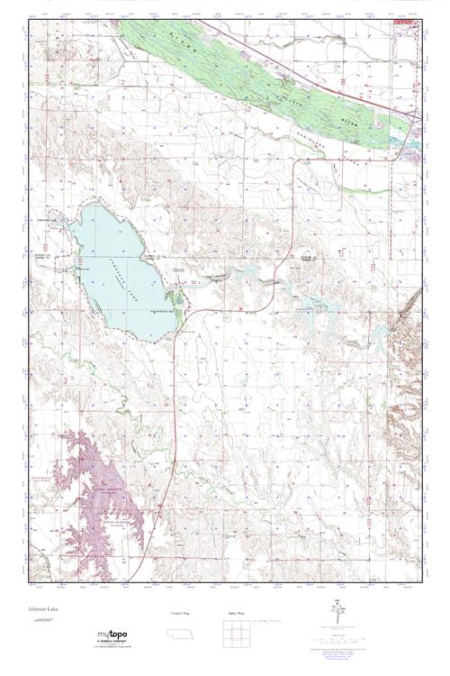 MyTopo Johnson Lake, Nebraska USGS Quad Topo Map