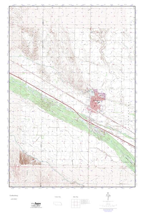 MyTopo Gothenburg, Nebraska USGS Quad Topo Map