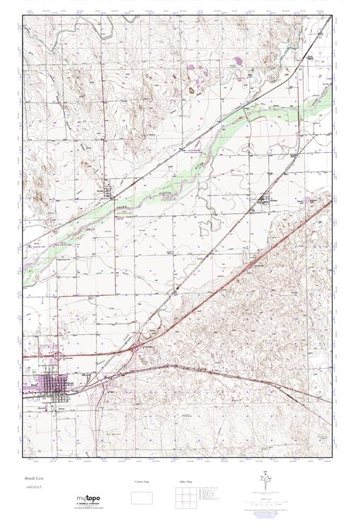 MyTopo Brush East, Colorado USGS Quad Topo Map