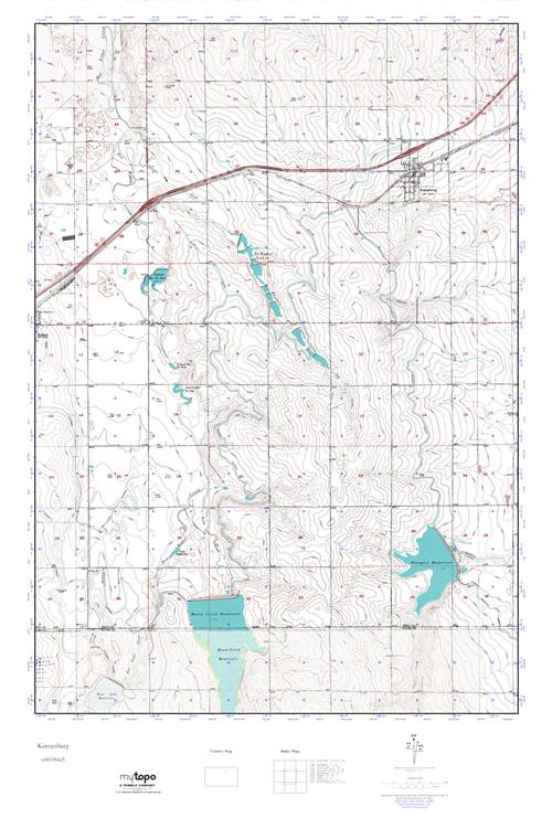 MyTopo Keenesburg, Colorado USGS Quad Topo Map