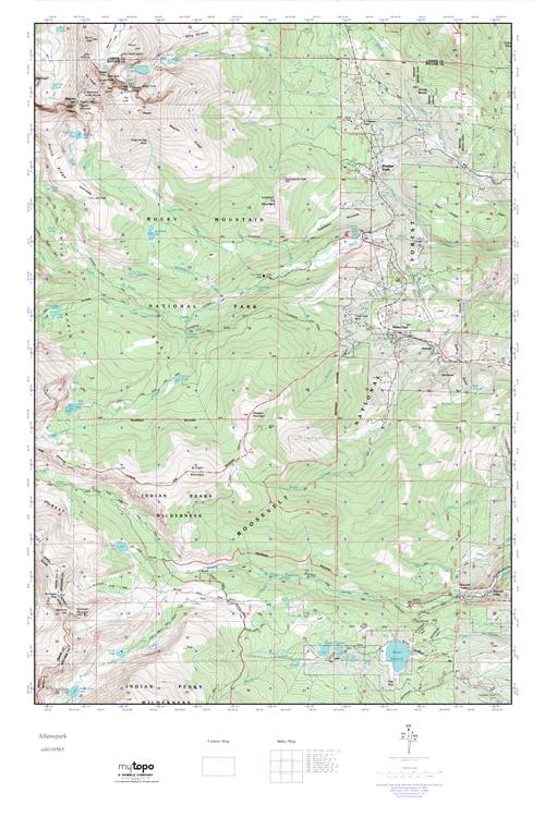 MyTopo Allenspark, Colorado USGS Quad Topo Map