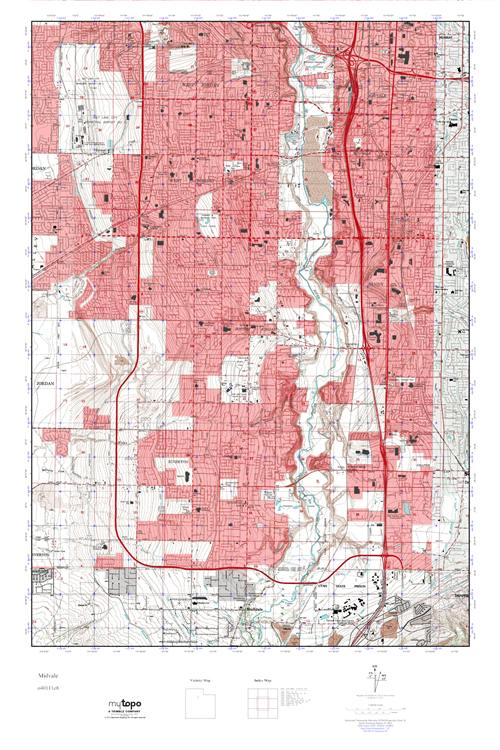 MyTopo Midvale, Utah USGS Quad Topo Map