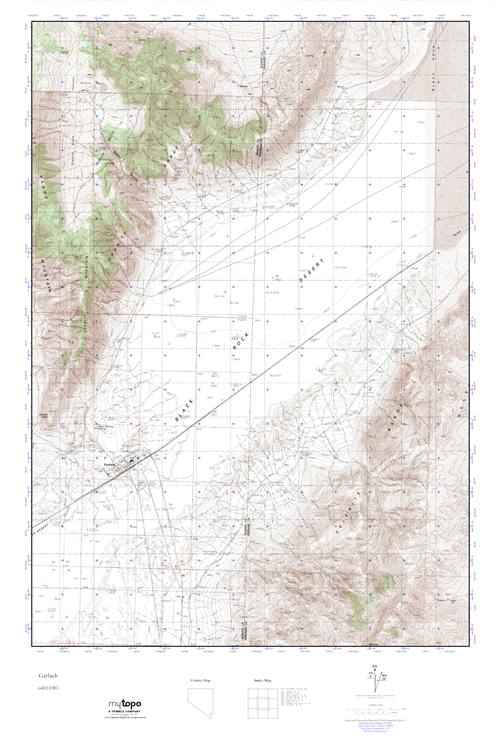 MyTopo Gerlach, Nevada USGS Quad Topo Map