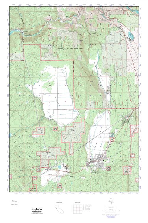 MyTopo Burney, California USGS Quad Topo Map