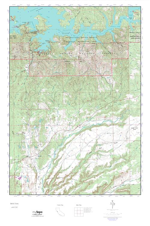 MyTopo Bella Vista, California USGS Quad Topo Map