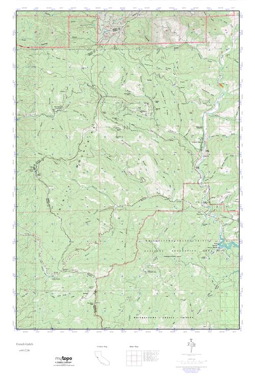 MyTopo French Gulch, California USGS Quad Topo Map