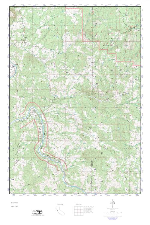 MyTopo Alderpoint, California USGS Quad Topo Map