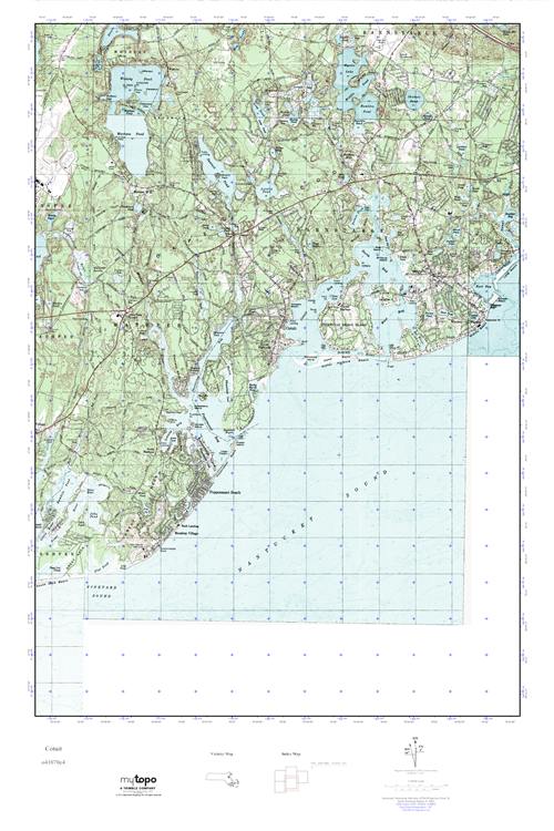 MyTopo Cotuit, Massachusetts USGS Quad Topo Map