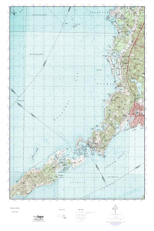 MyTopo Woods Hole, Massachusetts USGS Quad Topo Map