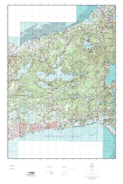 MyTopo Harwich, Massachusetts USGS Quad Topo Map