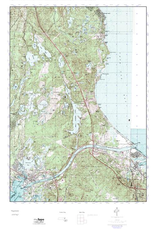 MyTopo Sagamore, Massachusetts USGS Quad Topo Map
