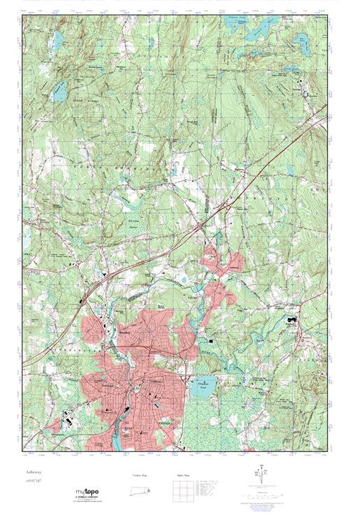 MyTopo Ashaway, Rhode Island USGS Quad Topo Map