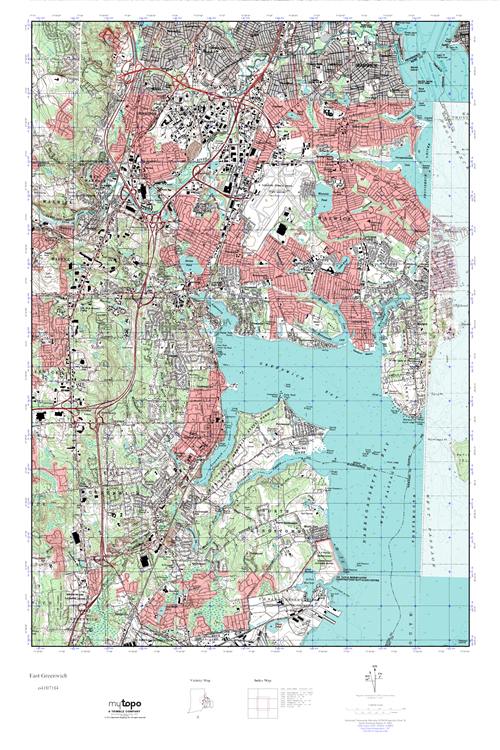 MyTopo East Greenwich, Rhode Island USGS Quad Topo Map