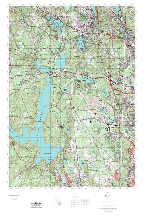 MyTopo North Scituate, Rhode Island USGS Quad Topo Map