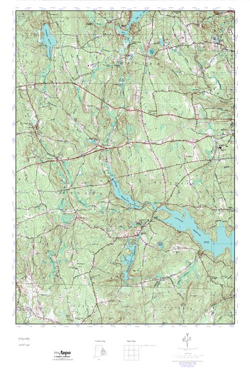 MyTopo Clayville, Rhode Island USGS Quad Topo Map