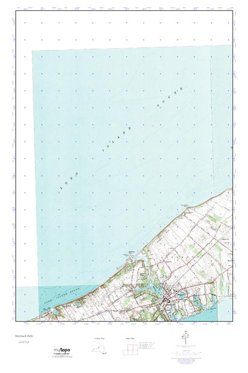 MyTopo Mattituck Hills, New York USGS Quad Topo Map