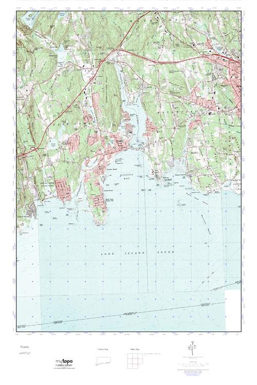 MyTopo Niantic, Connecticut USGS Quad Topo Map