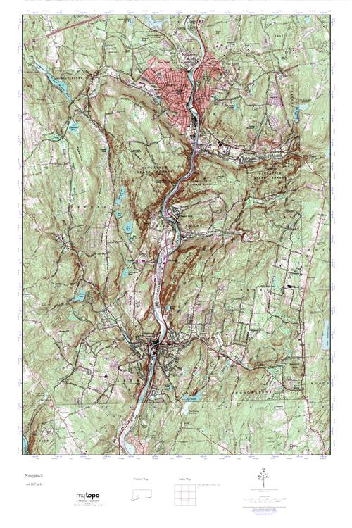 MyTopo Naugatuck, Connecticut USGS Quad Topo Map