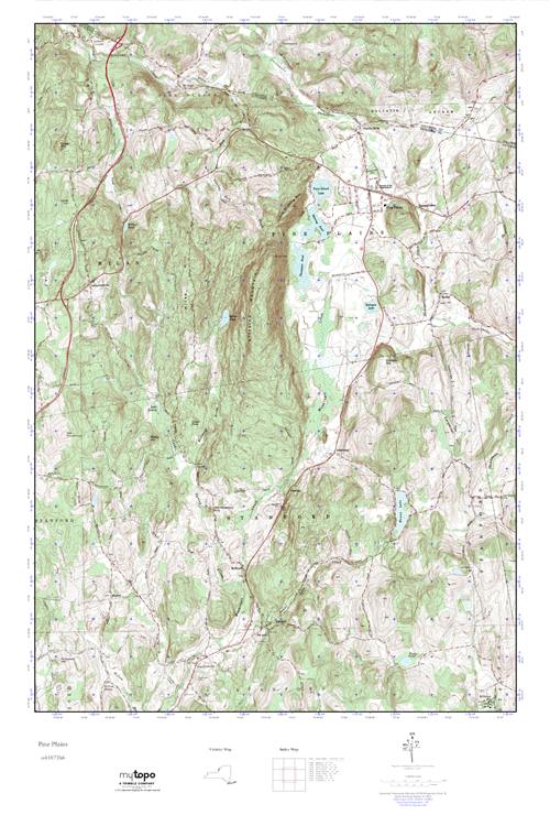MyTopo Pine Plains, New York USGS Quad Topo Map