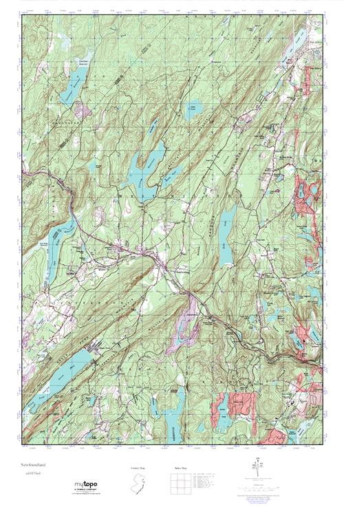MyTopo Newfoundland, New Jersey USGS Quad Topo Map