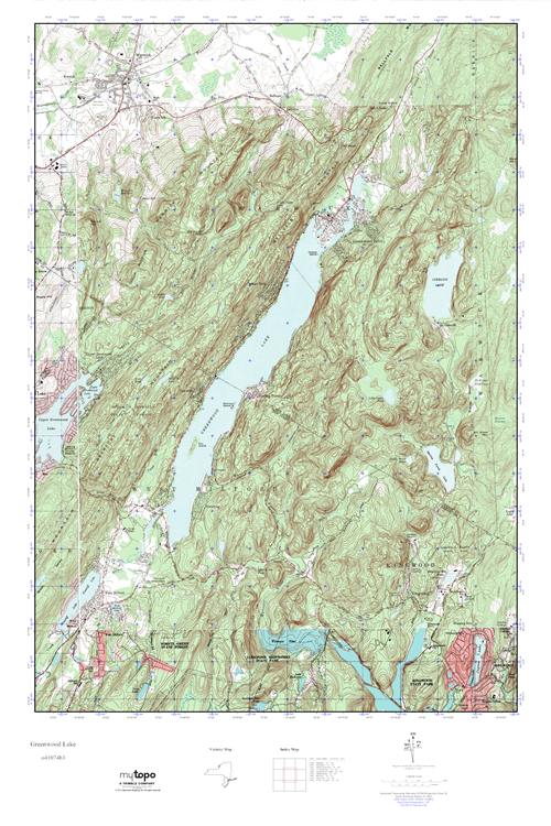 MyTopo Greenwood Lake, New York USGS Quad Topo Map