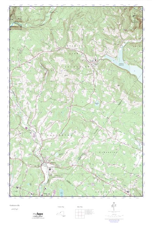 MyTopo Grahamsville, New York USGS Quad Topo Map