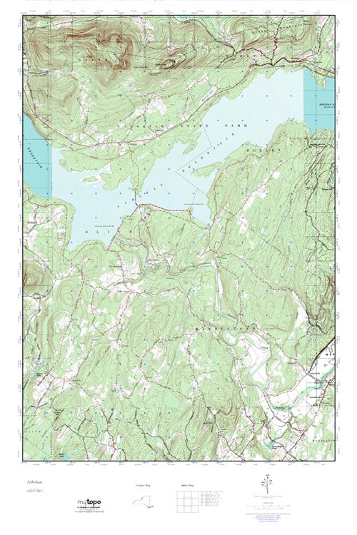 MyTopo Ashokan, New York USGS Quad Topo Map