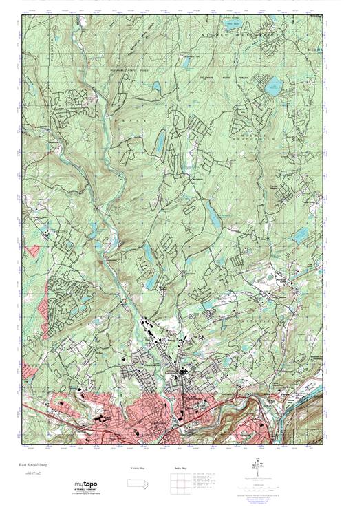 MyTopo East Stroudsburg, Pennsylvania USGS Quad Topo Map