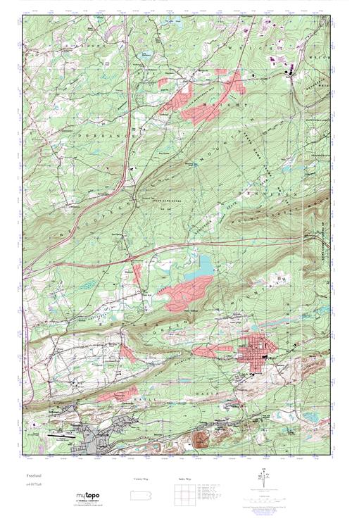 MyTopo Freeland, Pennsylvania USGS Quad Topo Map