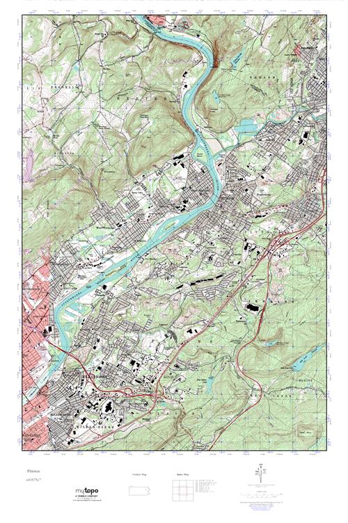 MyTopo Pittston, Pennsylvania USGS Quad Topo Map