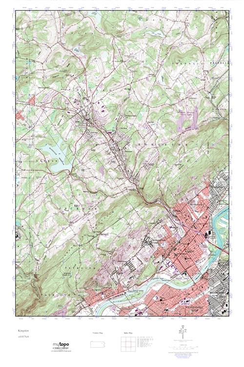 MyTopo Kingston, Pennsylvania USGS Quad Topo Map