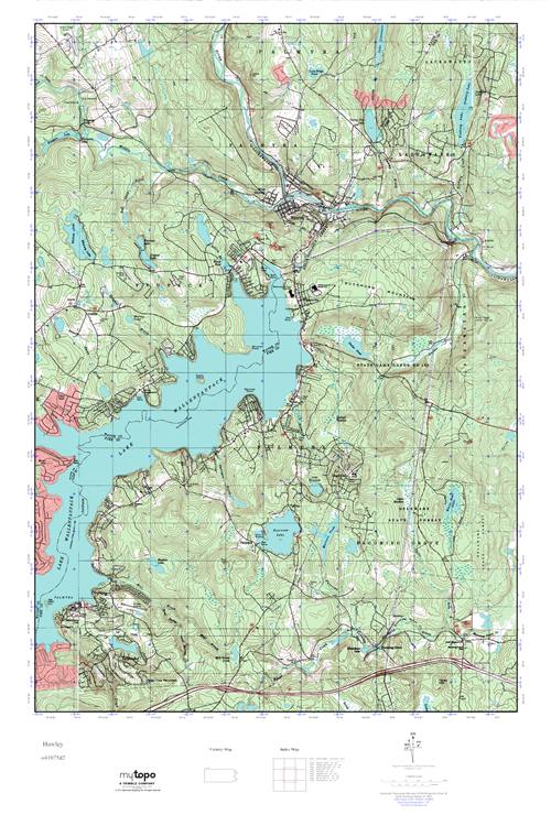 MyTopo Hawley, Pennsylvania USGS Quad Topo Map
