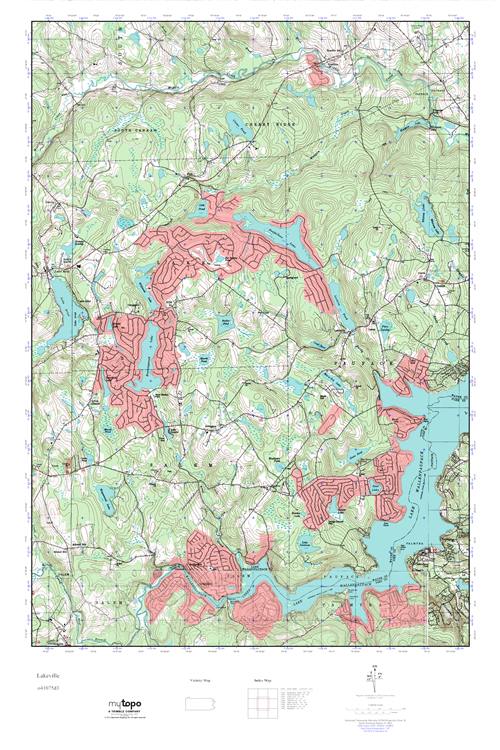 MyTopo Lakeville, Pennsylvania USGS Quad Topo Map