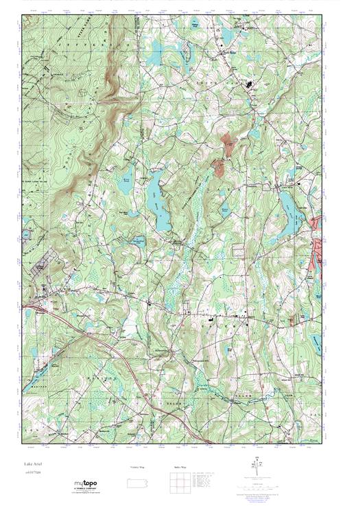 MyTopo Lake Ariel, Pennsylvania USGS Quad Topo Map