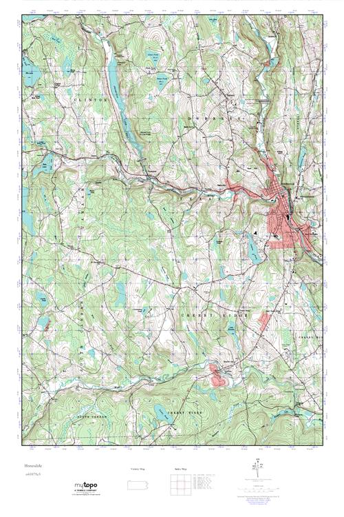 MyTopo Honesdale, Pennsylvania USGS Quad Topo Map