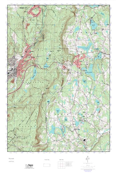 MyTopo Waymart, Pennsylvania USGS Quad Topo Map