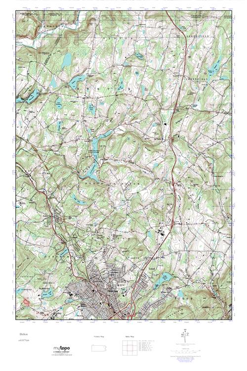 MyTopo Dalton, Pennsylvania USGS Quad Topo Map