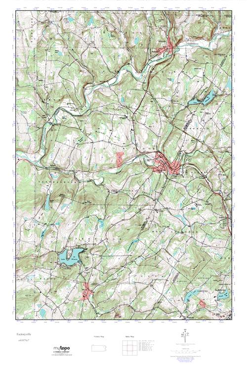 MyTopo Factoryville, Pennsylvania USGS Quad Topo Map