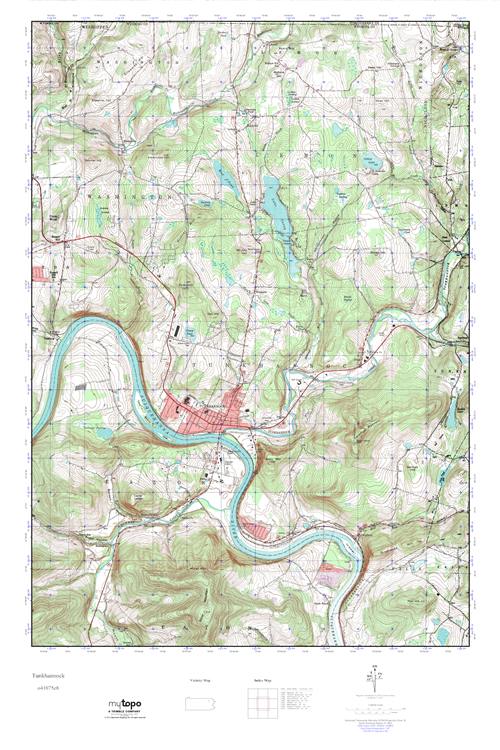 MyTopo Tunkhannock, Pennsylvania USGS Quad Topo Map