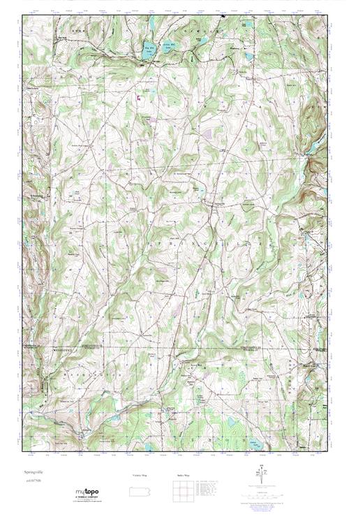 MyTopo Springville, Pennsylvania USGS Quad Topo Map
