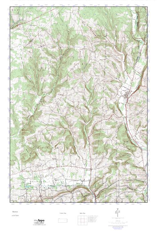 MyTopo Benton, Pennsylvania USGS Quad Topo Map