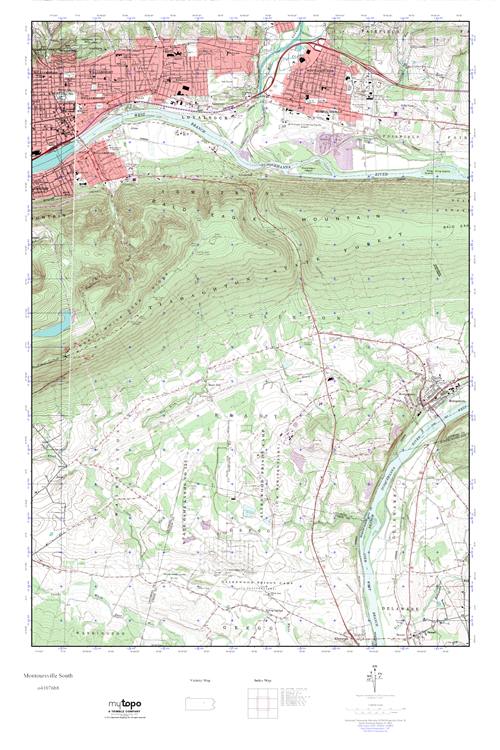 MyTopo Montoursville South, Pennsylvania USGS Quad Topo Map