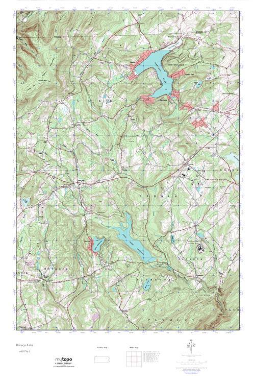 MyTopo Harveys Lake, Pennsylvania USGS Quad Topo Map