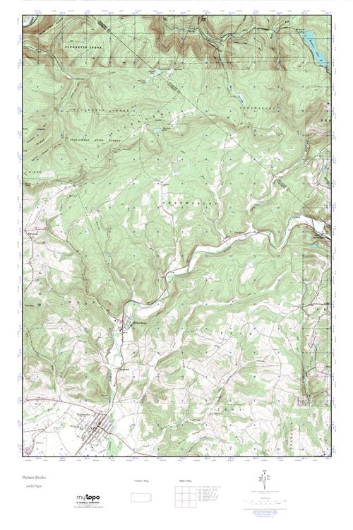 MyTopo Picture Rocks, Pennsylvania USGS Quad Topo Map
