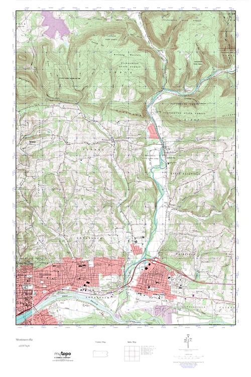 MyTopo Montoursville, Pennsylvania USGS Quad Topo Map