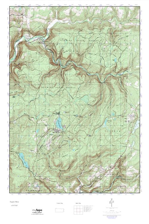 MyTopo Eagles Mere, Pennsylvania USGS Quad Topo Map