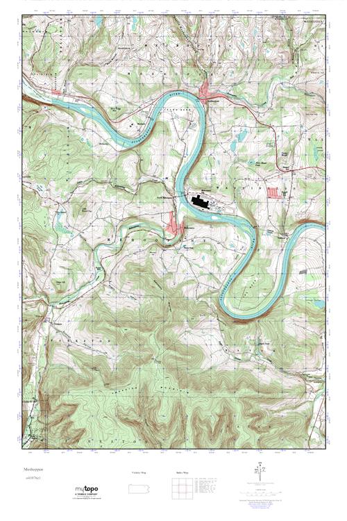 MyTopo Pennsylvania USGS Quad Topo Map