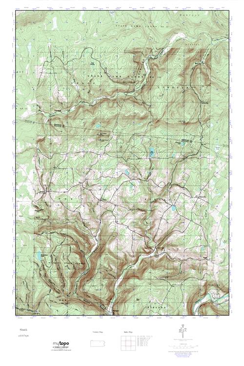 MyTopo Shunk, Pennsylvania USGS Quad Topo Map